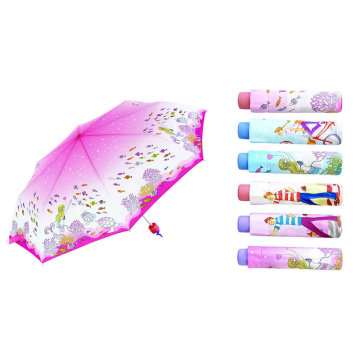 Mini guarda-chuva compacto de impressão de transferência de calor (YS-3FM21083005R)